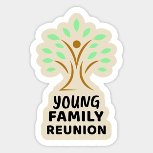 Young Family Reunion Design Sticker
